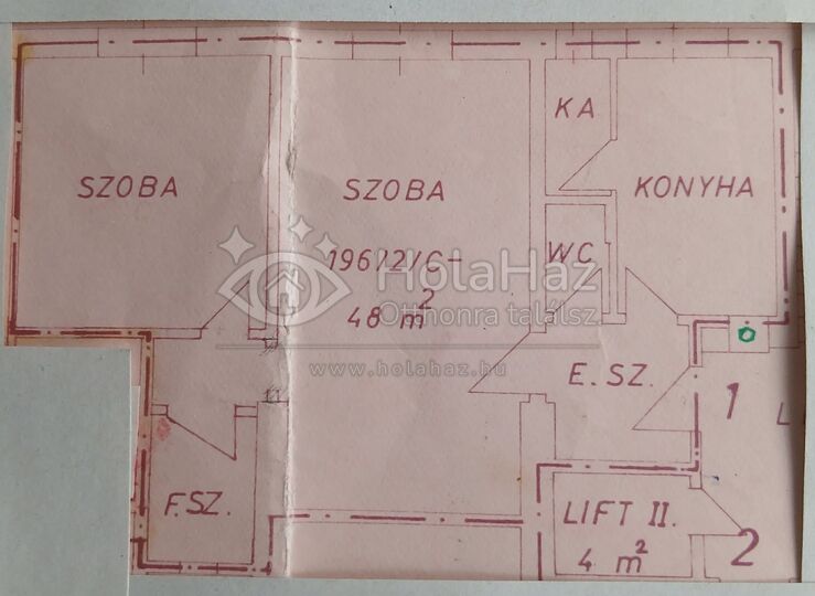 Alaprajz – Eladó 1 szoba + nappalis társasházi lakás Dunaújvárosban, 31 MFt