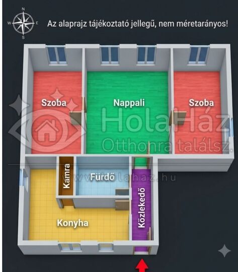 Alaprajz – Eladó 3 szobás társasházi lakás Budapesten, 96 MFt