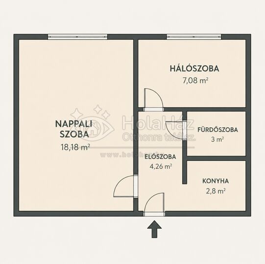 Alaprajz – Eladó 2 szobás panel lakás Budapesten, 52 MFt